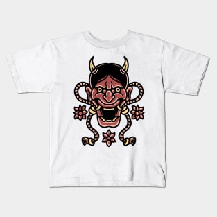 Oni tattoo t-shirt Kids T-Shirt